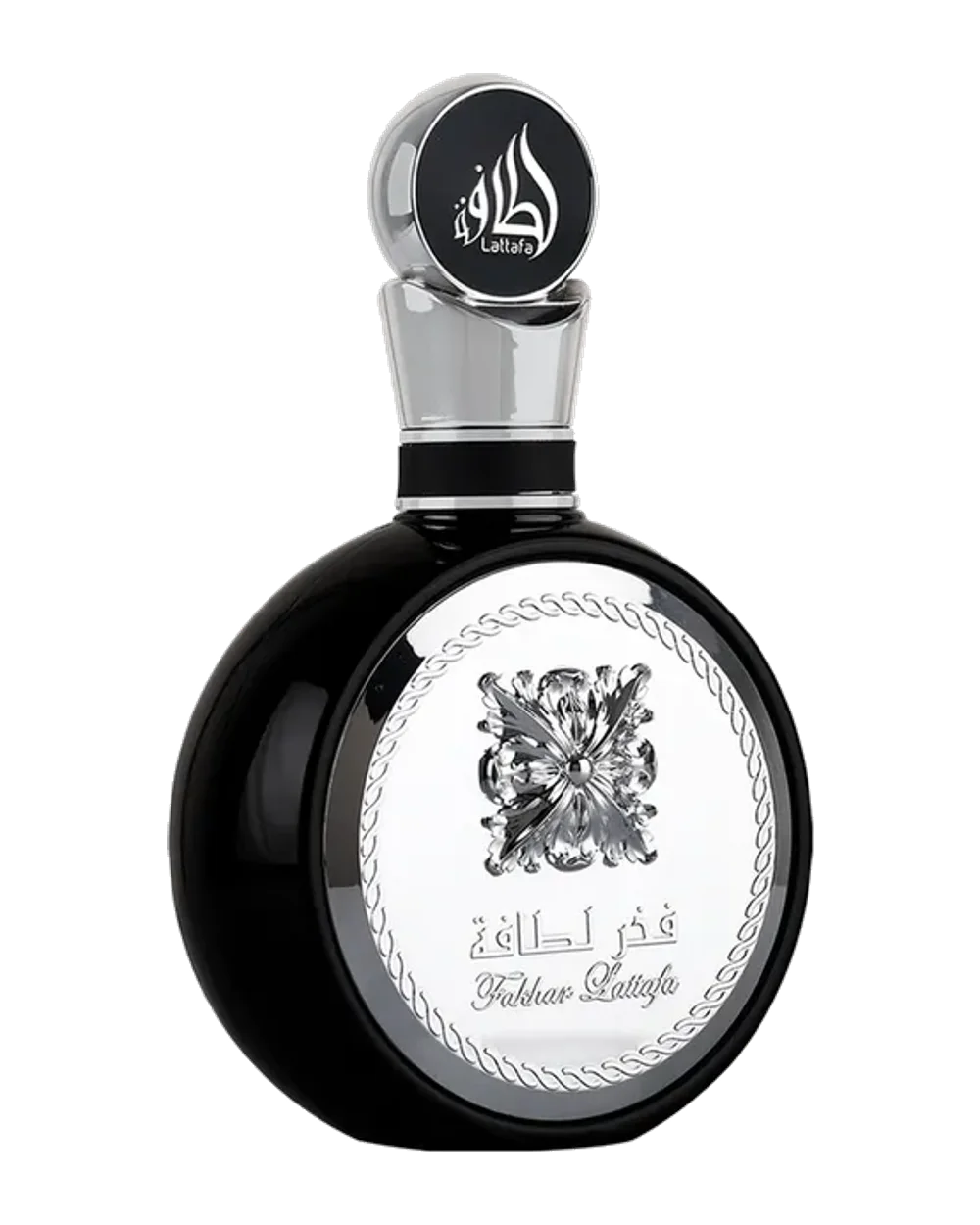 Lattafa Fakhar Black perfume bottle